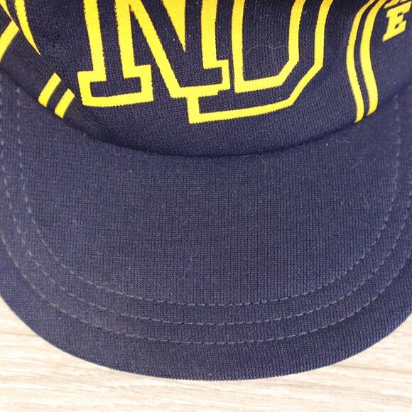 Vintage Notre Dame Mesh Snapback 3 ND Spell out Trucker Hat Made In USA 80’s - Picture 3 of 12